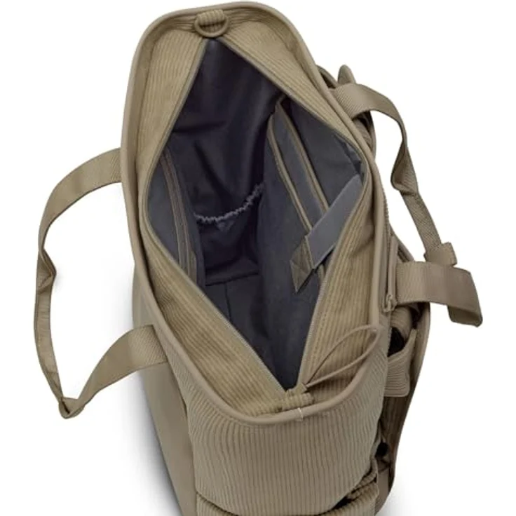 Kapten & Son Lindby Pro Cord Convertible Backpack 20L, Freizeitrucksack mit Laptopfach für 15-Zoll Geräte, Dusty Khaki braun – Bild 4