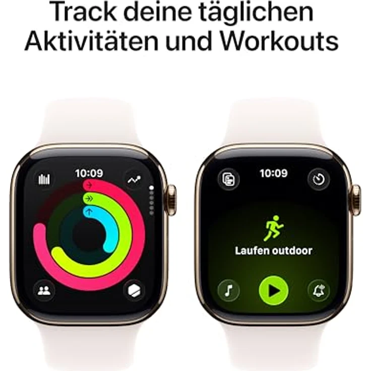 Apple Watch Series 11 Cellular, 42 mm, Titangehäuse Gold, Sportarmband Blassrosa - S/M – Bild 4