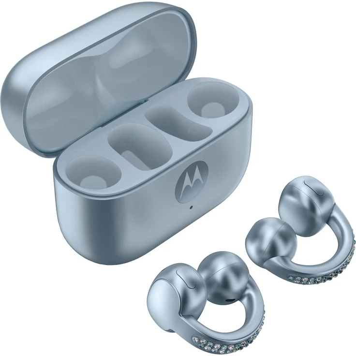 Motorola Moto Buds Loop, Wireless In-Ear-Kopfhörer mit Active Noise Cancelling, Hi-Res Klang, Transparenzmodus und Bluetooth, schwarz
