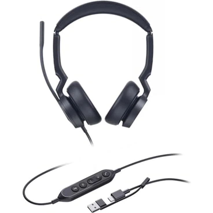 Yealink UH46 Dual Teams USB-C/A Headset, geeignet für Microsoft Teams, schwarz – Bild 2