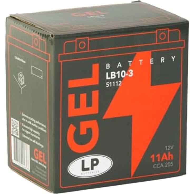 Landport LB10-3, 12V 11Ah Gel Startbatterie für Motorräder, wartungsfrei, hohe Kaltstartleistung, 205 A CCA – Bild 3