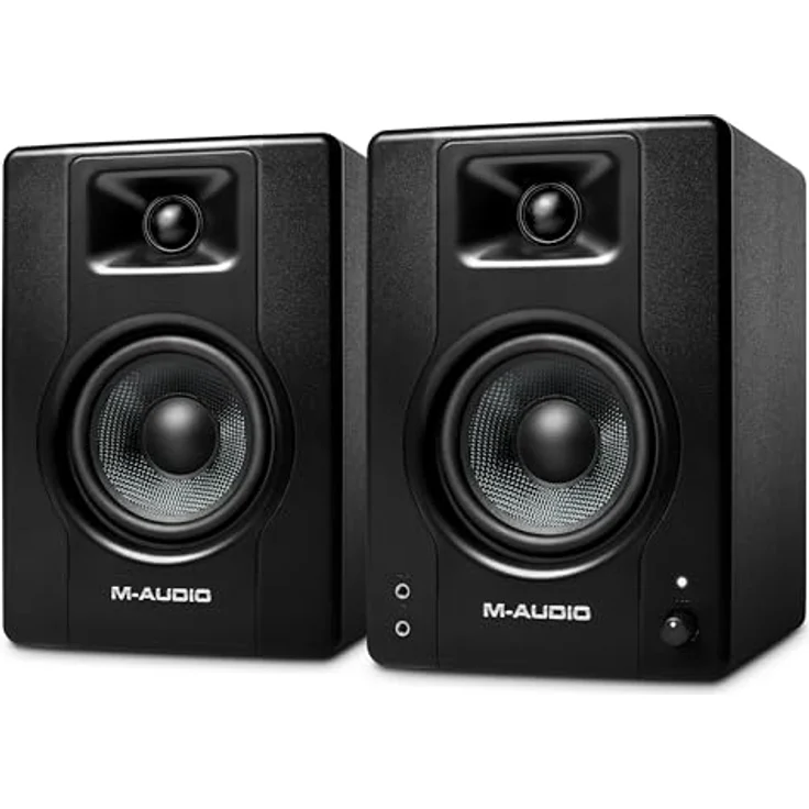 M-Audio BX4 P, 4,5" Studio Monitor Lautsprecher, 120-Watt Schwarz, Paar für Musikproduktion und Podcasting – Bild 1