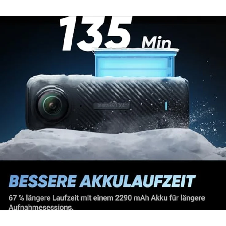Insta360 X4 Baustellen-Bundle, 360°-Baustellen-Kamera mit 8K 30 fps HDR-Videos, 72 MP Fotos, 11K Zeitraffer, inklusive 256 GB microSD-Karte und Unsichtbarem Selfie-Stick – Bild 4