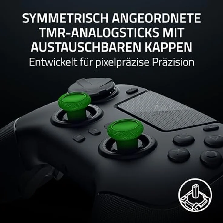 Razer Raiju V3 Pro, Kabelloser E-Sport-Controller für PlayStation 5 & PC mit 4 abnehmbaren Tasten, TMR-Analogsticks, Pro HyperTrigger und Mecha-Tactile-Tasten, Schwarz – Bild 4
