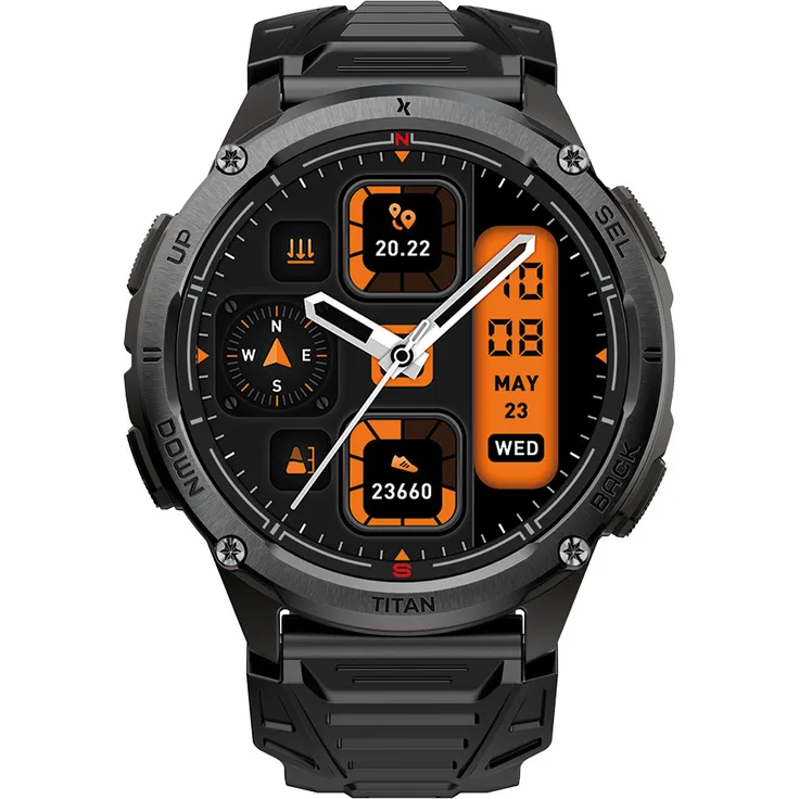 MAXCOM SmartWatch FW111 Titan Chronos, 36mm Schwarz mit GPS-Funktion