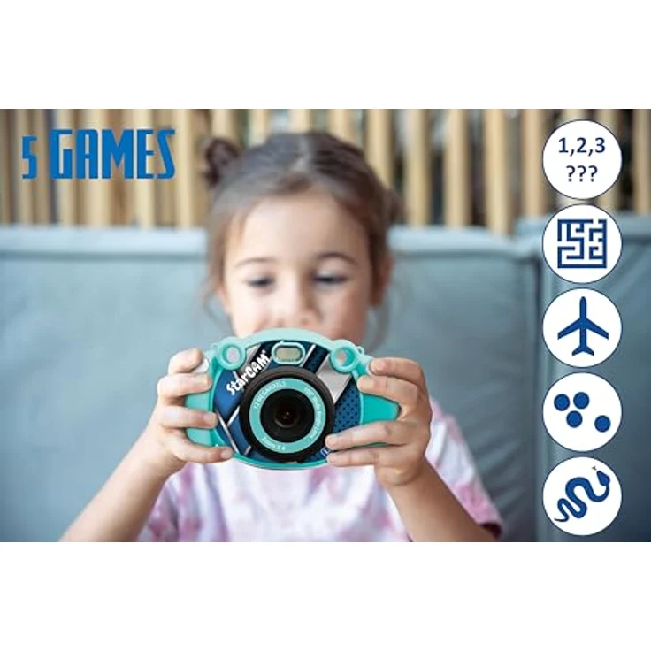 Lexibook StarCAM DJ080, Kinderkamera mit 2" LCD-Display, Foto-, Video- und Audiofunktionen, 32GB SD-Karte, 15 Filter und 5 Spiele – Bild 3
