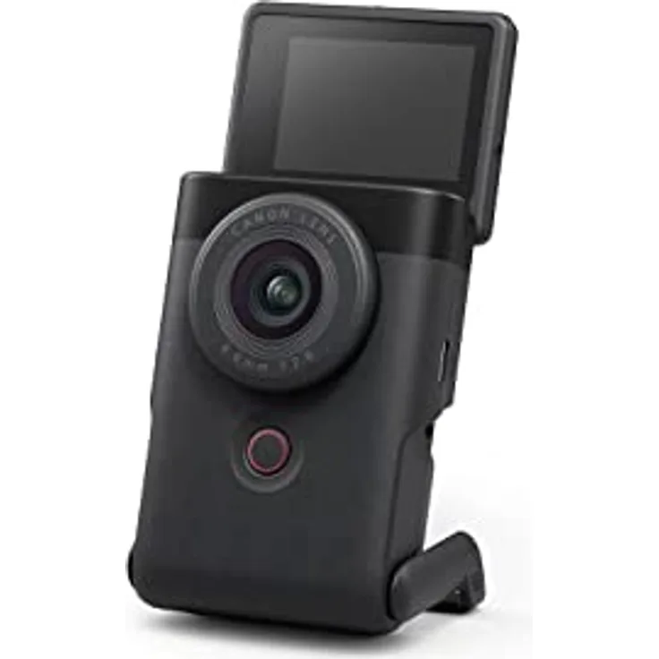 Canon PowerShot V10 Vlogging Starter Kit Kompaktkamera - Digitalkamera (Weitwinkel Objektiv, 4k Kamera Videokamera, klappbares Touch-Display, Stereo-Mikrofon, Stativ, Streaming, Content Creation)