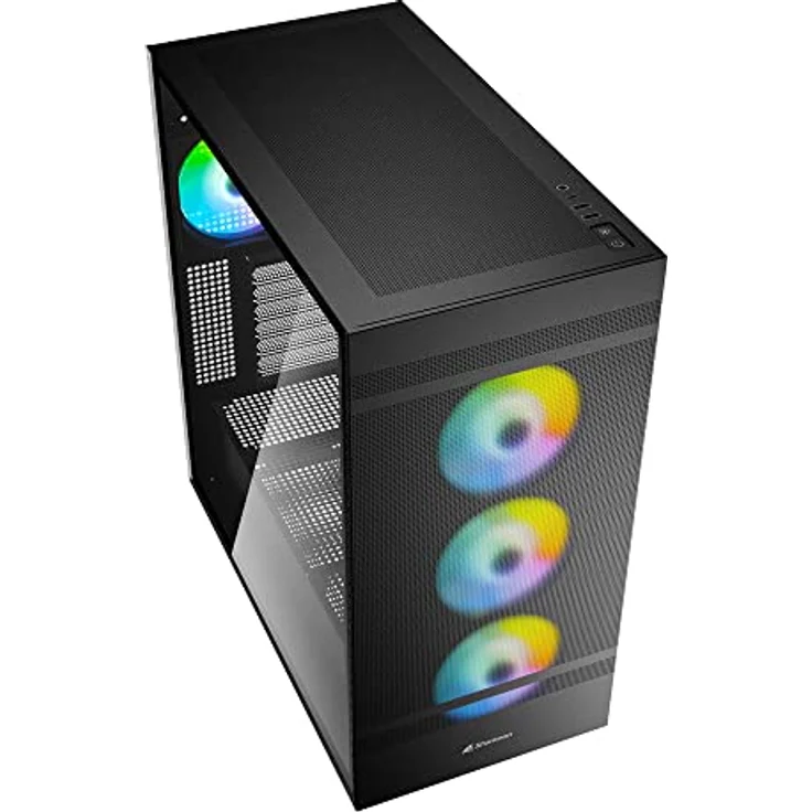 Sharkoon Rebel C50 RGB, ATX PC-Gehäuse, Schwarz – Bild 5