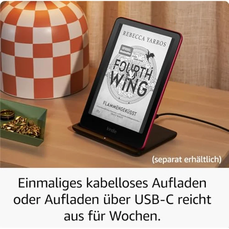 Amazon Kindle Paperwhite Signature Edition (32 GB) (2024) – Unser schnellster Kindle mit Frontlicht, kabellosem Aufladen und wochenlanger Akkulaufzeit – Schwarz Metallic – Bild 3