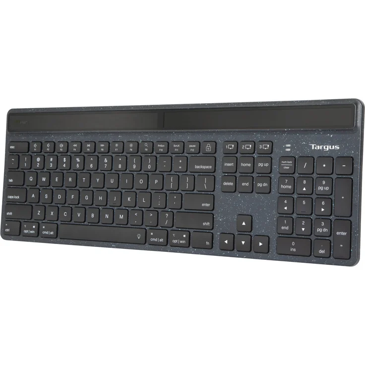 Targus EcoSmart Antimicrobial Bluetooth Keyboard (DE) - Kabellose Tastatur aus recyceltem Material, DefenseGuard Antimicrobial Protection, QWERTZ-Layout, schwarz