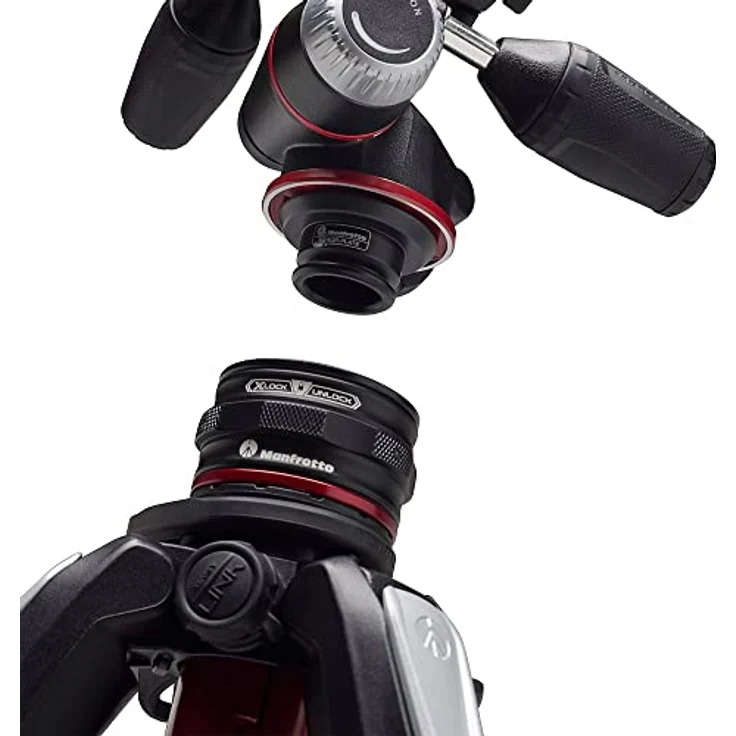 Manfrotto 3-Segment Stativ Kit mit 3-Wege-Neiger aus Aluminium, Fotostativ mit Move Quick Release System, Professionelles Fotografie Zubehör Kit, Kamerastativ mit Kamerakopf – Bild 4