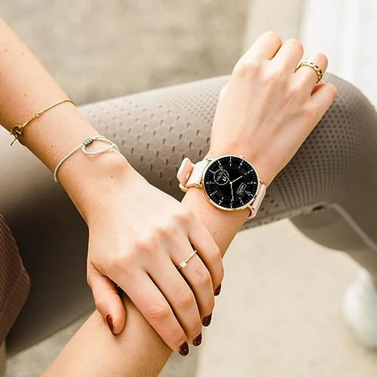 XCOAST SIONA 2 Damen Smartwatch, 1,3 Zoll AMOLED Display, iOS und Android, Frauen Fitnesstracker, Pulsuhr, 21 Sportmodi, Blutsauerstoff, Blutdruck, Wetter, 7 Tage Akku - Preisvergleich – Bild 2