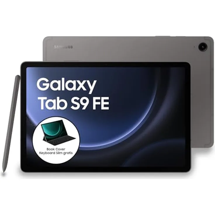 Samsung Galaxy Tab S9 FE Android-Tablet, Mit Stift (S Pen), Lange Akkulaufzeit, Simlockfrei ohne Vertrag, WiFi, 256 GB, Grau