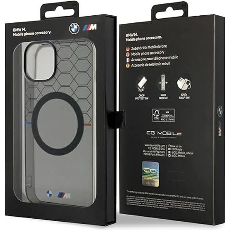 BMW Pattern MagSafe Case für iPhone 14 Plus, stilvolle Handyhülle in grau mit luxuriösem Design – Bild 8