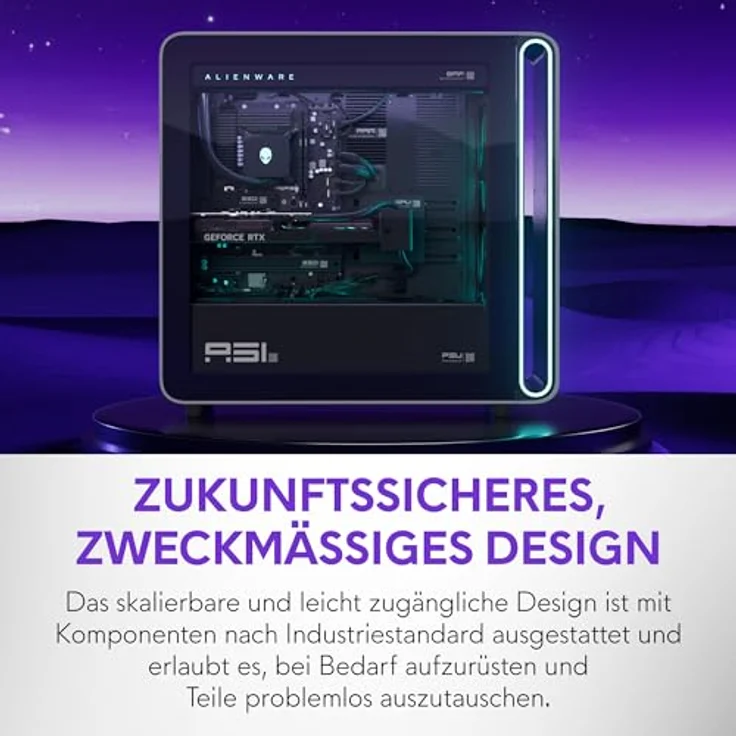 Alienware Area-51 Gaming Desktop, Intel Core Ultra 9, Nvidia GeForce RTX 5090, 64GB RAM, 4TB SSD, Flüssigkeitskühlung, Windows 11 Home, AlienFX - Lunar Silver – Bild 5