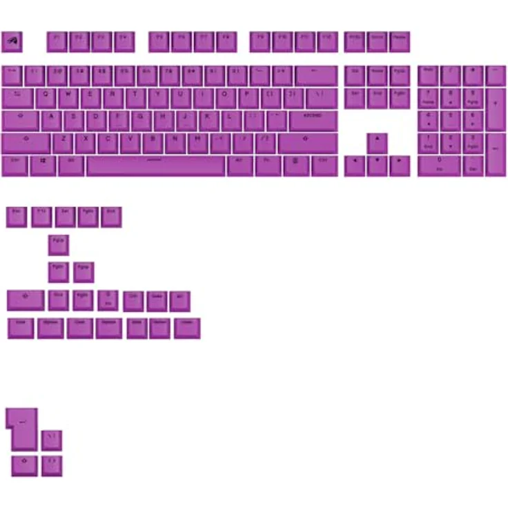 Glorious GPBT Basics Keycaps, ANSI Layout (US), PBT, Doubleshot - Epic Purple – Bild 1