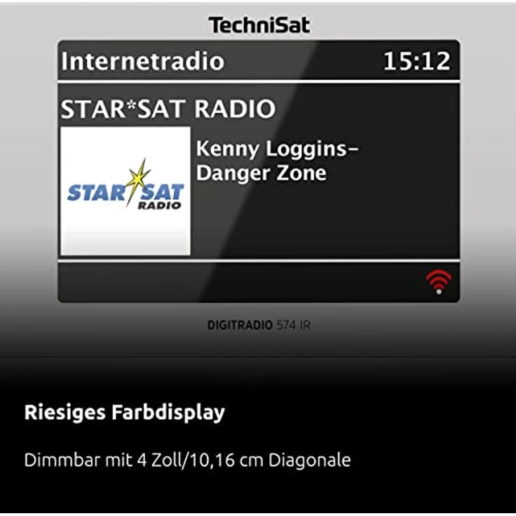 TechniSat DIGITRADIO 574 IR – Stereo-Internetradio (DAB+, FM, WLAN, Bluetooth-Audiostreaming, 4 Zoll Farbdisplay, USB, AUX in, Kopfhöreranschluss, Wecker, 10 Watt, App-/Fernbedienung) Silber – Bild 4
