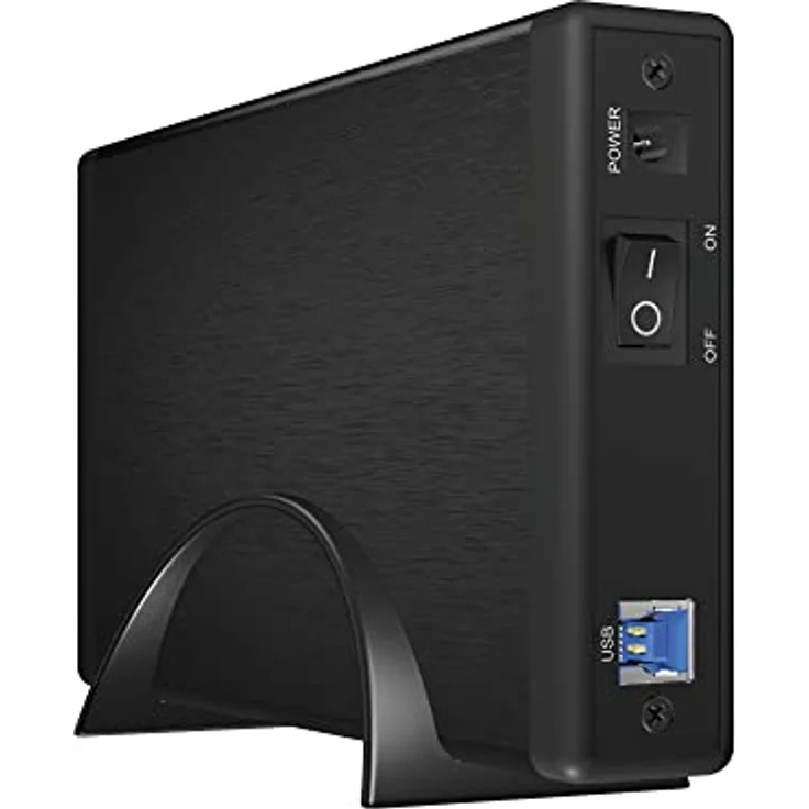 ICY BOX IB-377U3 Externes Gehäuse für 1x 3,5 Zoll Festplatte, USB 3.0 Anschluss (UASP), Aluminium, SATA-III (6 Gbit-s), Schwarz – Bild 2