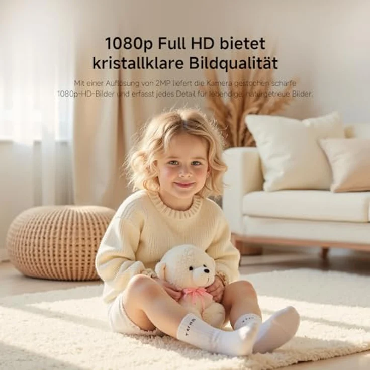 XIAOMI C201 Überwachungskamera Innen 1080p HD, 360° Kamera mit physischer Objektivabdeckung, Farb Nachtsicht, zwei-Wege-Audio, kompatibel mit Alexa & Google – Bild 5