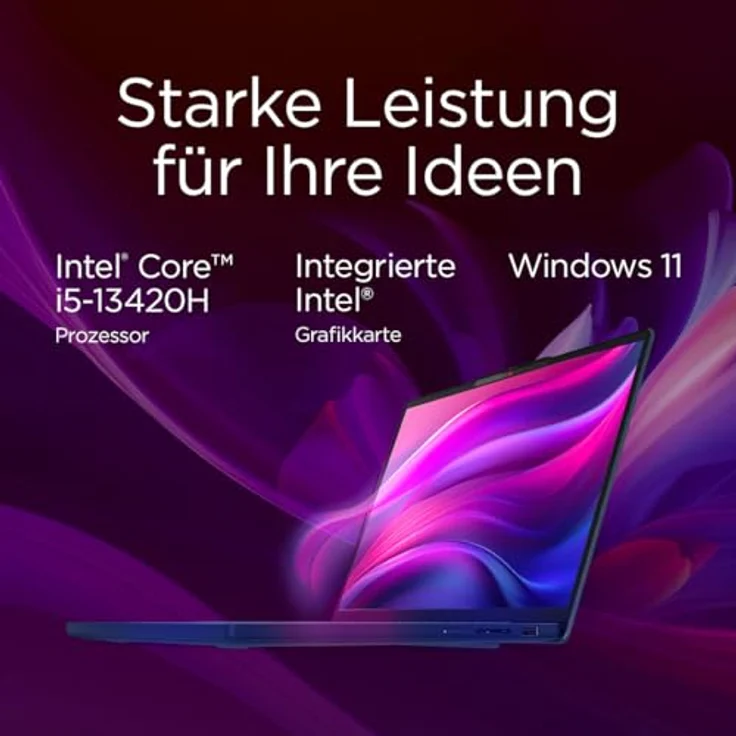 Lenovo IdeaPad Slim 3, 15.6" WUXGA Laptop mit Intel Core i5-13420H, 16GB RAM, 512GB SSD, Intel UHD Grafik, Windows 11 Home, QWERTZ, Cosmic Blue, 3 Monate Premium Care – Bild 3