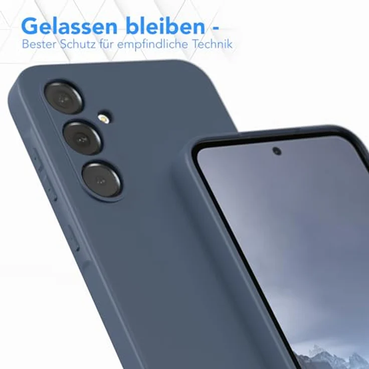EAZY CASE Silikonhülle für Samsung Galaxy A55, stoßfest mit Kameraschutz, dünn und griffsympathisch in Blau Petrol – Bild 4