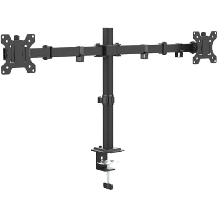 Cabletech UDT01-C024, Zwei-Monitorhalterung für 17"-32" Monitore, höhenverstellbar, schwarz