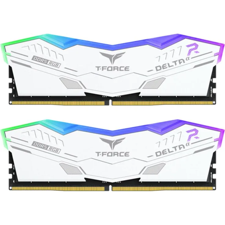 Teamgroup T-Force Delta RGB DDR5 32GB Kit (2x16GB, 6000 MHz, CL30, 288-pin DIMM, weiß)