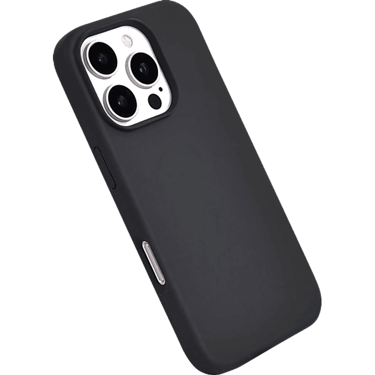 ISY ISC-2348 Silikon Backcover für Apple iPhone 16 Pro, Schwarz