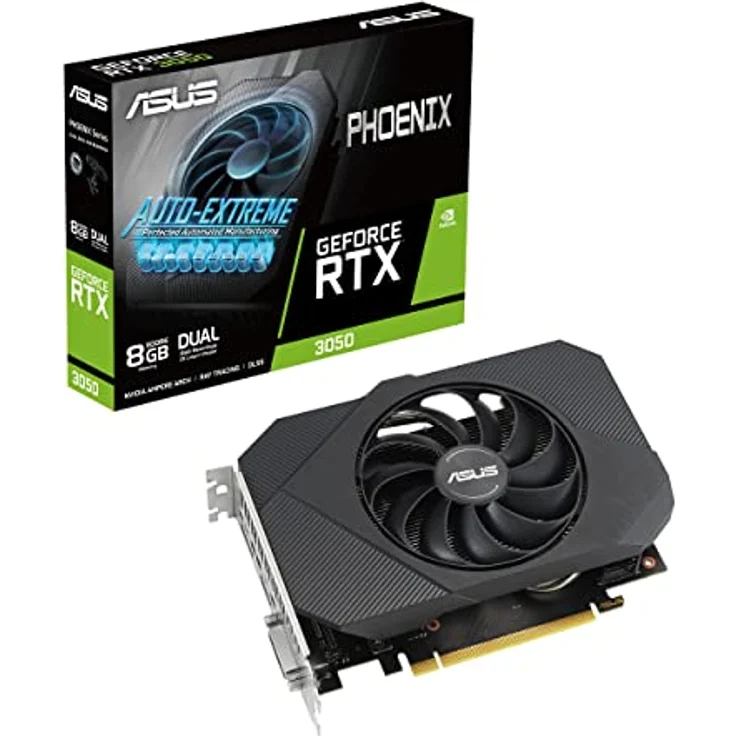 ASUS Phoenix GeForce RTX 3050 8GB Gaming Grafikkarte (NVIDIA GeForce RTX 3050, PCIe 4.0, 1x HDMI 2.1, 3X DisplayPort 1.4a, PH-RTX3050-8G-V2) – Bild 1