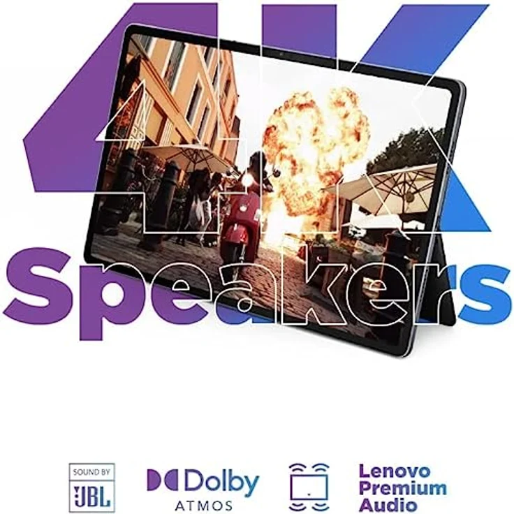 Lenovo Tab P12 PRO, Display 12,6 Zoll 2 K, 5 G, RAM 8 GB, Speicher 256 GB, Android Tablet 11, 4 JBL Lautsprecher, Storm Grey – Bild 4