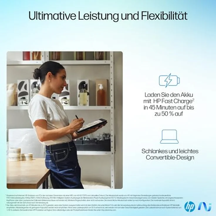 HP OmniBook Ultra Flip, Convertible Copilot+ PC, 14 Zoll 2,8K OLED Touchscreen, Intel Core Ultra 7, 16 GB RAM, 1TB SSD, Windows 11 Home, Eclipse Gray – Bild 5