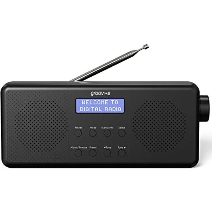 groov-e Vienna DAB & FM Digitalradio, Bluetooth-kompatibel mit integriertem Wecker, LCD-Display, tragbar, 40 voreingestellte Sender – Bild 1
