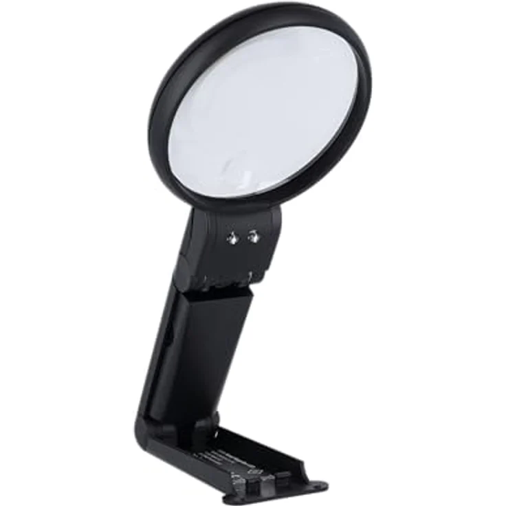 ROLLEI Handlupe mit LED-Licht und Standfuß, 2-fach und 4.5-fach Vergrößerung, Transparent/Schwarz – Bild 9