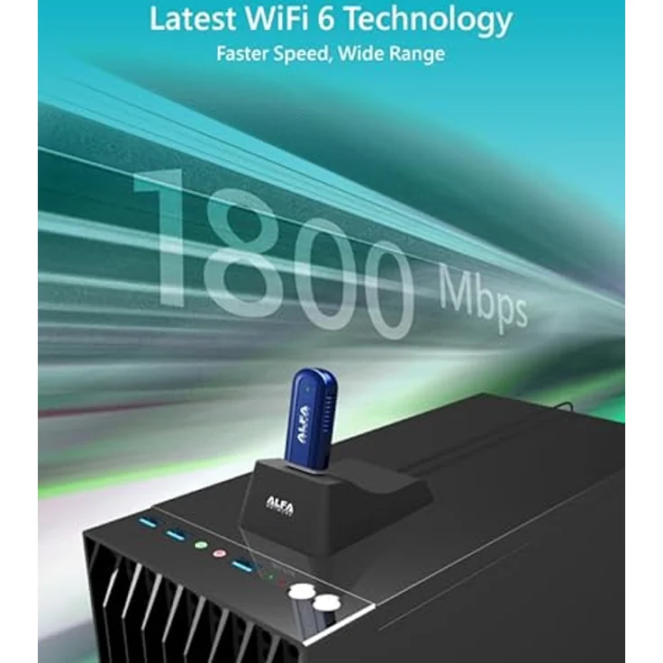 ALFA NETWORK Alfa USB Adapter AWUS036AXER, WiFi 6 Dual-Band, 1800 Mbps, USB 3.2 Gen 1 – Bild 5