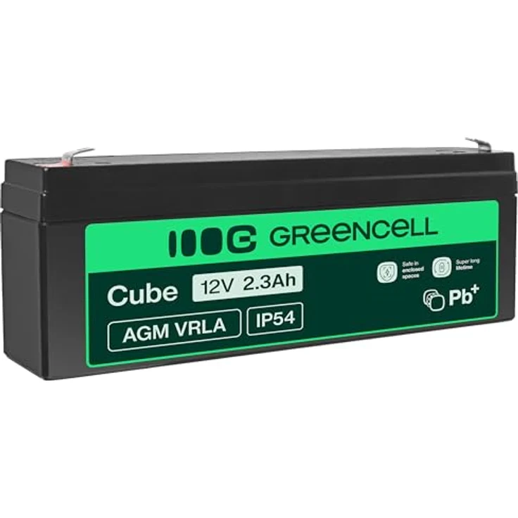 Green Cell® AGM Bleiakku Batterie (12V 2.3Ah VRLA Faston F1) - Zyklenfester Sealed Lead-Acid Ersatzakku für Solar und Alarmsysteme – Bild 1