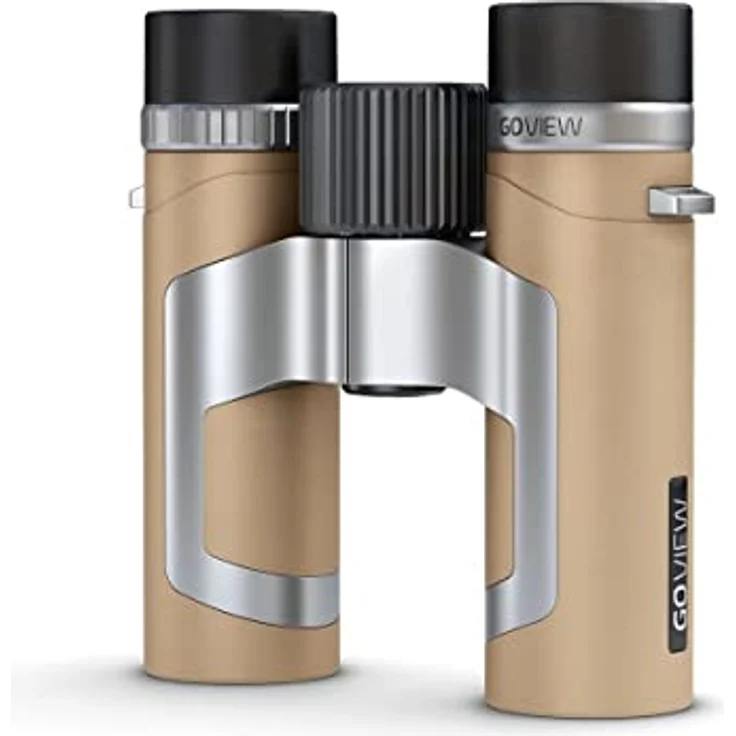 GoView ZOOMR 8x26 kleines, leichtes Fernglas (8-Fach Zoom, Magnesiumgehäuse, inkl. Smartphone-Adapter & Zubehör) Light Braun – Bild 1
