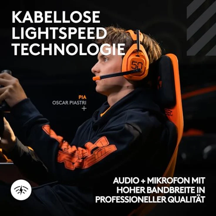 Logitech G Astro A50 X, kabelloses Gaming-Headset mit PRO-G Graphene Lautsprechern, PLAYSYNC für Xbox Series X|S + PS5 + PC/Mac, Bluetooth, HDMI 2.1 Passthru, 24 Stunden Spielzeit, Papaya Orange – Bild 5