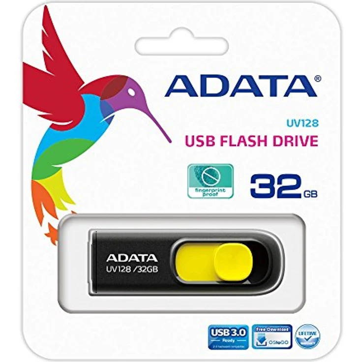 ADATA UV128 32GB USB3.1 Flashlaufwerk, schwarz-blau – Bild 4