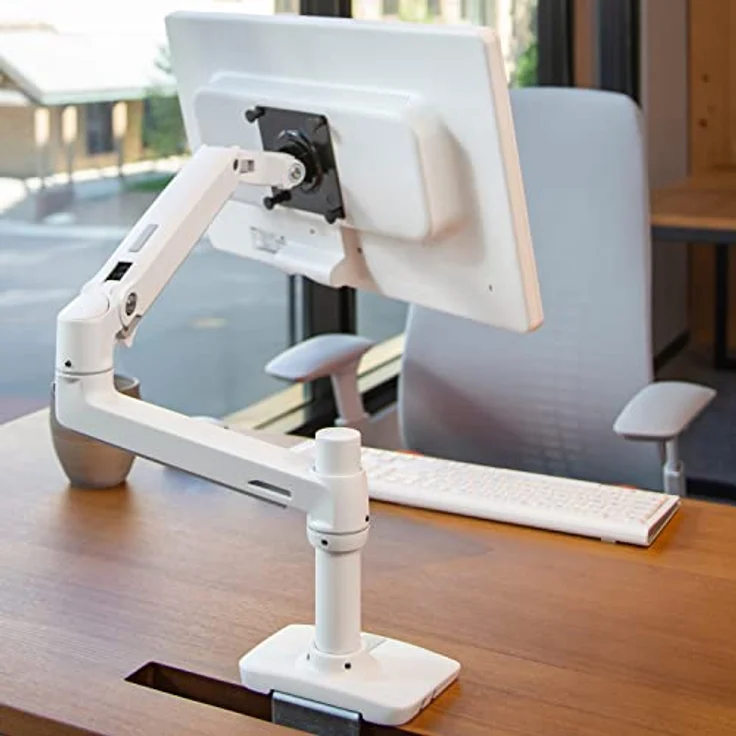 ERGOTRON 45-490-216 LX LCD Arm für Tischmontage bis 81cm 32Zoll Display anheben bis 33cm 2,3-11,3kg belastbar VESA 45x75 100x100mm weiß – Bild 4