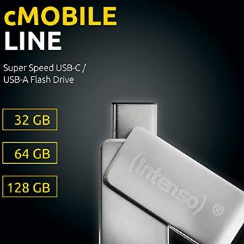 Clé USB Intenso Twist Line 128GB - Double Connectique USB-C Et USB-A 3.2
