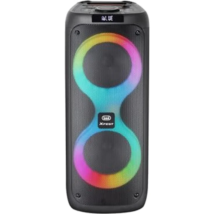 Trevi XFest XF 480 KB, tragbarer 35 W Wireless Speaker mit Mikrofon, USB, Micro SD, AUX-IN, TWS-Funktion, integrierter Akku, Schwarz – Bild 2