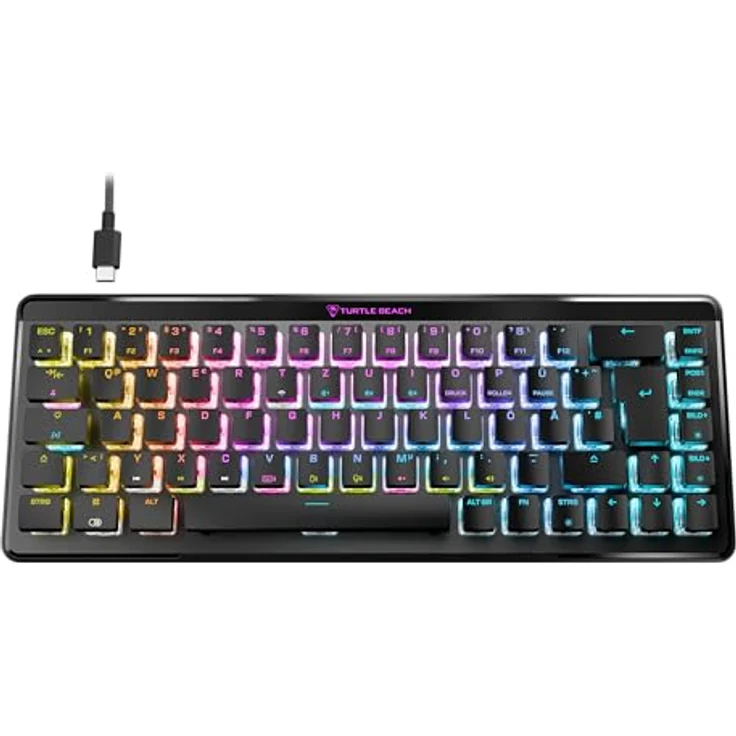 Turtle Beach Vulcan II Mini Air – Kabellose Gaming-Tastatur (65%), RGB-Beleuchtung, TITAN II-Schalter, lange Akkulaufzeit – Schwarz – Bild 4