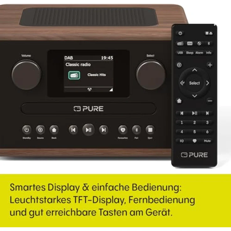 Pure Classic C-D4, Radio in Coffee Brown/Walnut EU/UK mit hochwertigem Klang – Bild 5