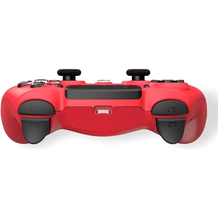Freaks and Geeks Drahtloser Controller Rot V2, Gaming Controller für PS4, PS3 und PC, mit Doppelte Vibration, 3,5mm Klinke und LED-beleuchteten Tasten, Rot – Bild 4