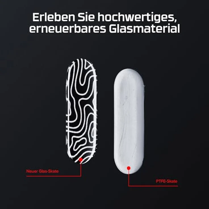 HyperX Glas-Skates, Premium-Upgrade für Pulsefire Haste Mäuse, gehärtetes Glasmaterial mit geringer Reibung und einfacher Montage – Bild 5