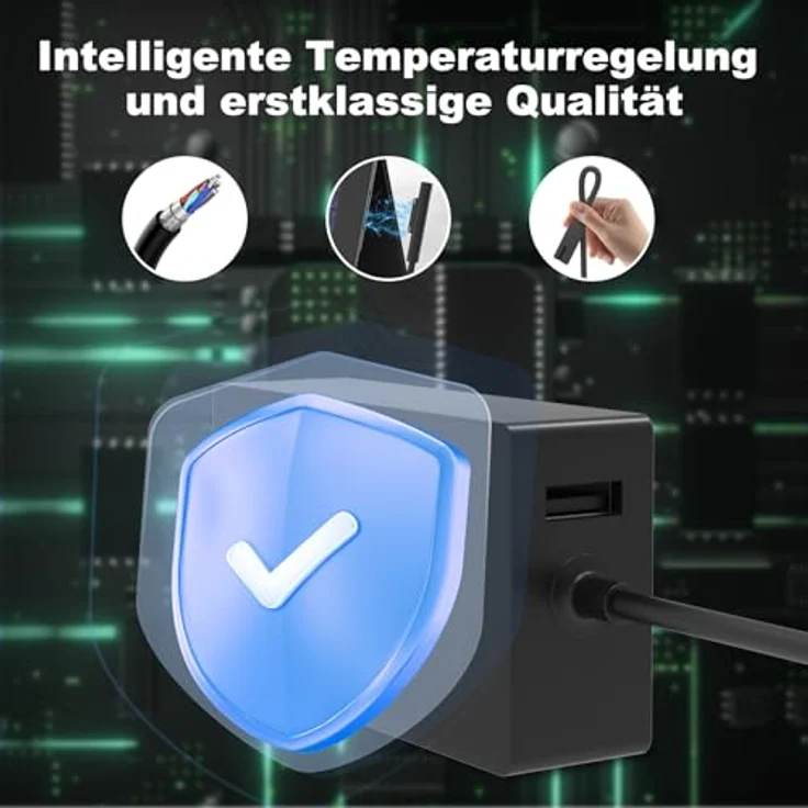 SMMKOXOI 65W Surface Laptop Ladekabel für Microsoft Surface Pro 11/10/9/8/7+ mit 3m Kabellänge und zusätzlichem USB-Anschluss – Bild 4