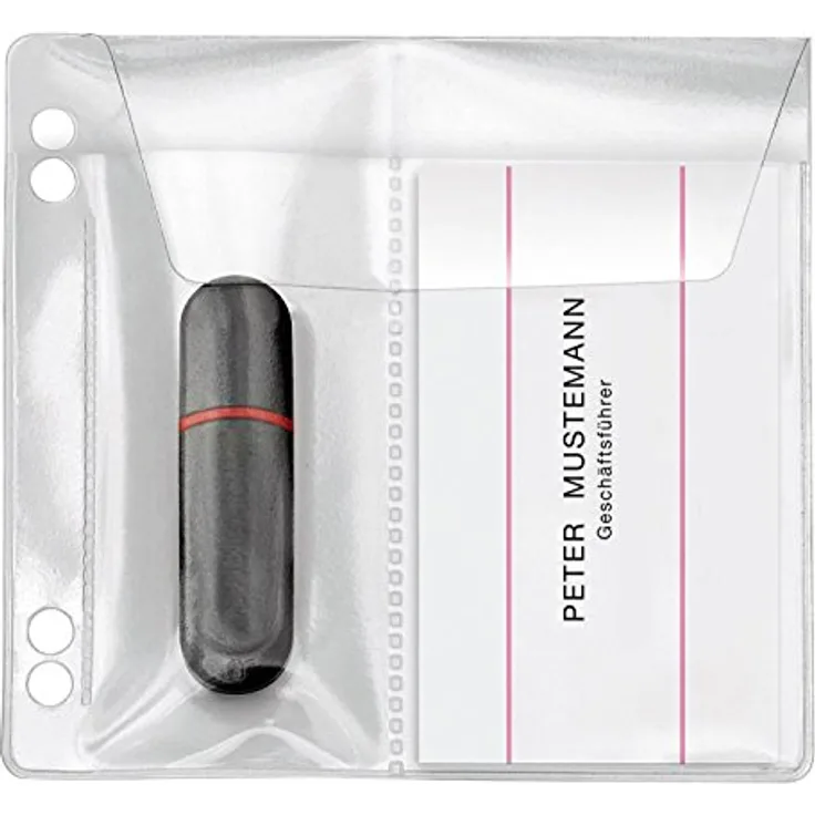 VELOFLEX USB-Flash-Laufwerk-Gehäuse, für 2 USB-Sticks oder 1 USB-Stick und Visitenkarte, 10x10 cm, PVC, 15 Stück