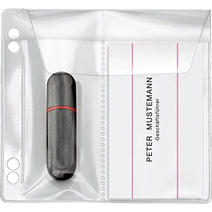 VELOFLEX USB-Flash-Laufwerk-Gehäuse, für 2 USB-Sticks oder 1 USB-Stick und Visitenkarte, 10x10 cm, PVC, 15 Stück – Bild 1