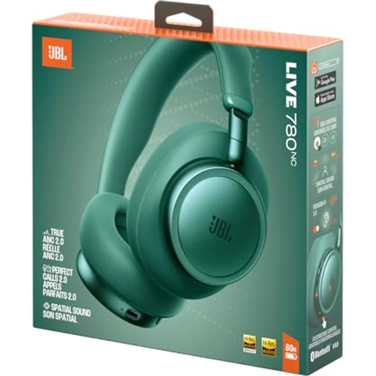 JBL LIVE 780NC, Over-ear Kopfhörer mit Adaptive Noise-Cancelling, Bluetooth, 80 Stunden Akku, grün – Bild 10