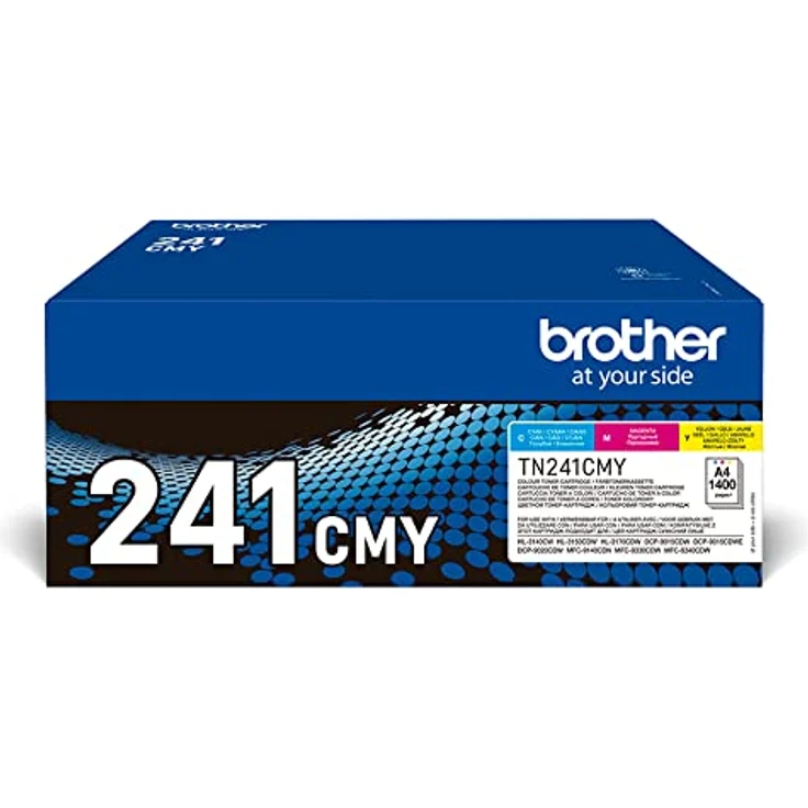 Brother TN-241CMY Original Toner 3er-Pack, Cyan, Magenta, Gelb, für bis zu 1400 Seiten – Bild 1